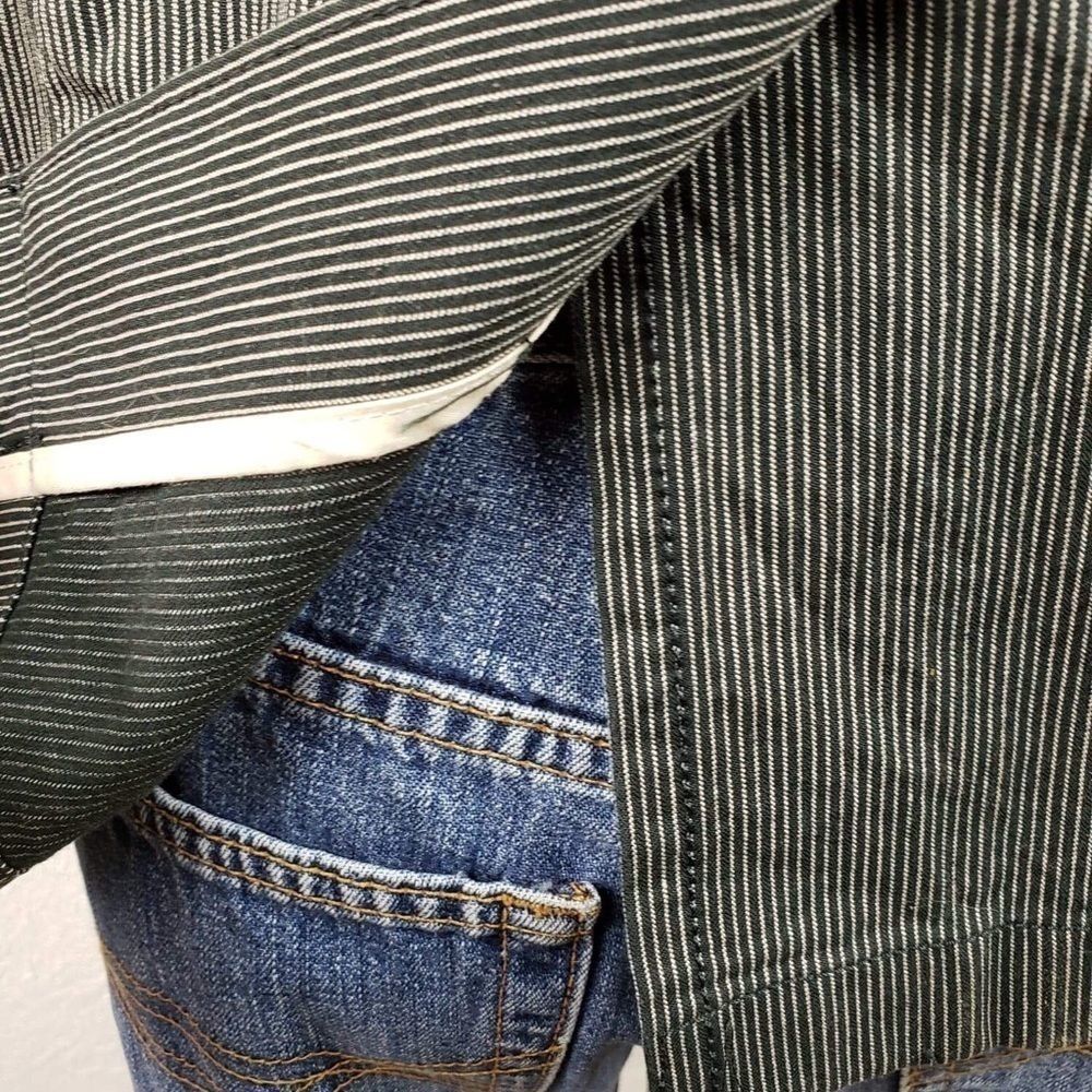 Gap Pinstriped Jacket Button Down Sz 4 Cotton - image 8